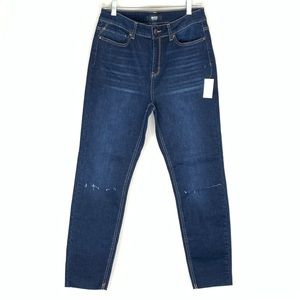 MOD Black Label Wax Jean Sz 13 Holy Knee Raw Hem